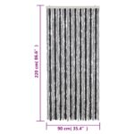 vidaXL Záves proti hmyzu sivý a čierny 90x200 cm ženilka – Obrázok 7