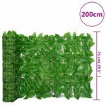 vidaXL Balkónová zástena so zelenými listami 200x75 cm – Obrázok 6