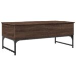vidaXL Konferenčný stolík hnedý dub 100x50x40 cm kompozitné drevo kov – Obrázok 2