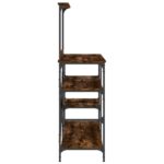 vidaXL Pekárenský regál, tmavý dub 90x40x132 cm, kompozitné drevo+kov – Obrázok 5