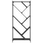 vidaXL Knižnica, čierna 79x30x180 cm, kompozitné drevo a kov – Obrázok 5