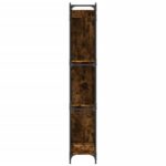 vidaXL Knižnica, tmavý dub 79x30x180 cm, kompozitné drevo a kov – Obrázok 6