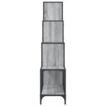 vidaXL Knižnica, sivá sonoma 122x30x132 cm, kompozitné drevo a kov – Obrázok 6