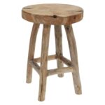 H&S Collection Stolička 42 cm tíkové drevo – Obrázok 2