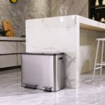 EKO Pedálový odpadkový kôš EcoCasa 30x15 l matný strieborný – Obrázok 10