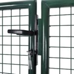 vidaXL Oceľová plotová brána 300x125 cm zelená – Obrázok 3