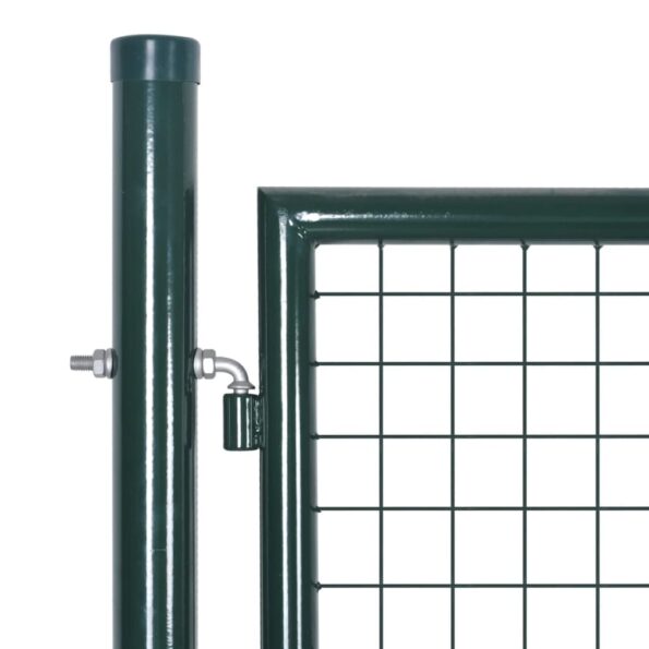 vidaXL Oceľová plotová brána 300x125 cm zelená – Obrázok 4