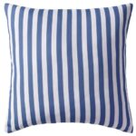 vidaXL Vankúše do exteriéru 2 ks pruhované 45x45cm tmavomodré – Obrázok 3