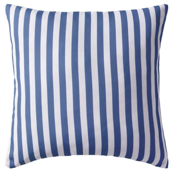 vidaXL Vankúše do exteriéru 2 ks pruhované 45x45cm tmavomodré – Obrázok 3