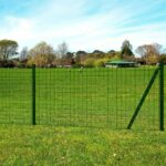 vidaXL Euro plot, oceľ 25x1,7 m, zelený