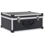 vidaXL Puzdro na 60 CD hliníkové ABS čierne – Obrázok 2