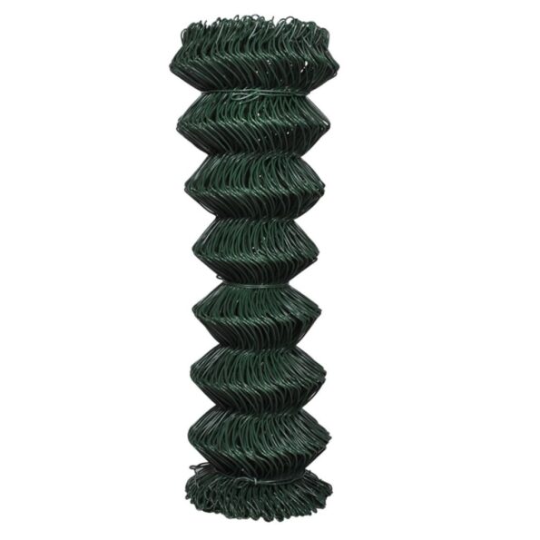vidaXL Drôtené pletivo, oceľ 1,25x15 m, zelené – Obrázok 3