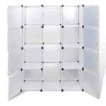 vidaXL Modulárna skrinka s 9 priečinkami 109x36,5x143 cm, biela – Obrázok 4