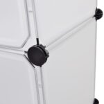 vidaXL Modulárna skrinka s 9 priečinkami 109x36,5x143 cm, biela – Obrázok 6