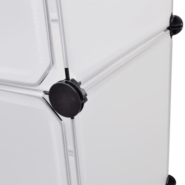 vidaXL Modulárna skrinka s 9 priečinkami 109x36,5x143 cm, biela – Obrázok 6