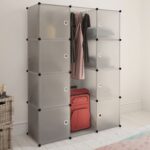 vidaXL Modulárna skrinka s 9 priečinkami 109x36,5x143 cm, biela