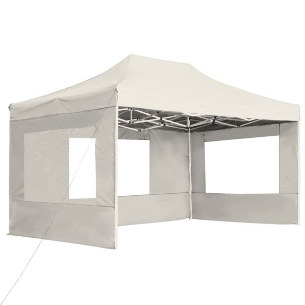 vidaXL Profesionálny skladací stan+steny, hliník 4,5x3 m, krémový – Obrázok 2