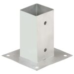 vidaXL Kotvy na stĺpiky 4 ks 71 mm galvanizovaný kov – Obrázok 3