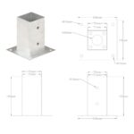 vidaXL Kotvy na stĺpiky 4 ks 71 mm galvanizovaný kov – Obrázok 9