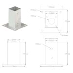vidaXL Kotvy na stĺpiky 4 ks 81 mm galvanizovaný kov – Obrázok 9
