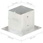vidaXL Kotvy na stĺpiky 4 ks 141 mm galvanizovaný kov – Obrázok 8