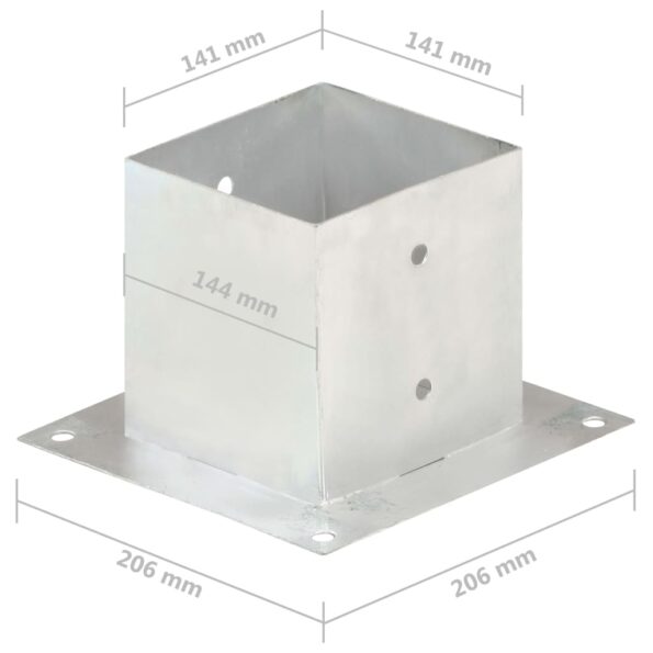 vidaXL Kotvy na stĺpiky 4 ks 141 mm galvanizovaný kov – Obrázok 8