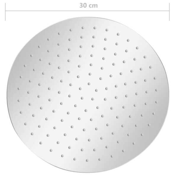 vidaXL Dažďová sprchová hlavica, oceľ 304, 30 cm, okrúhla – Obrázok 7