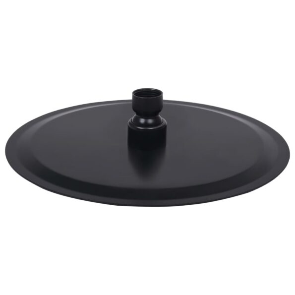 vidaXL Dažďová sprchová hlavica, oceľ 20 cm, okrúhla, čierna – Obrázok 6