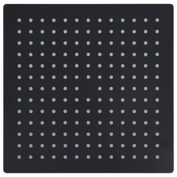 vidaXL Dažďová sprchová hlavica, oceľ 30x30 cm, štvorcová, čierna – Obrázok 4