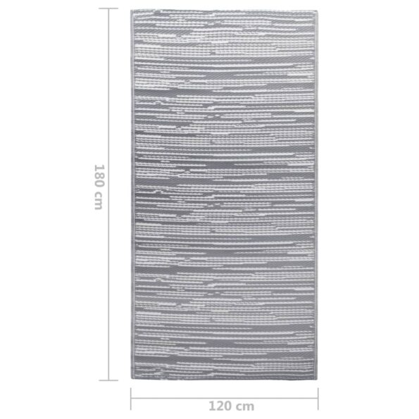 vidaXL Vonkajší koberec ARAKIL sivý 120x180 cm PP – Obrázok 7
