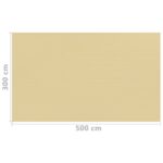 vidaXL Koberec do stanu 300x500 cm béžový – Obrázok 4