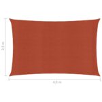vidaXL Tieniaca plachta 160 g/m² tehlovočervená 2,5x4,5 m HDPE – Obrázok 6