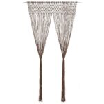 vidaXL Záclona macrame sivo-hnedá 140x240 cm bavlna
