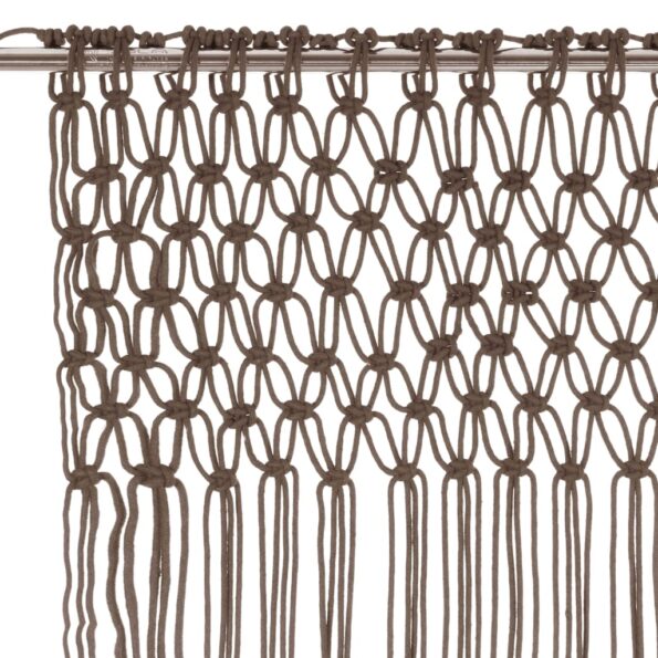vidaXL Záclona macrame sivo-hnedá 140x240 cm bavlna – Obrázok 3