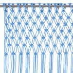 vidaXL Záclona macrame modrá 140x240 cm bavlna – Obrázok 3