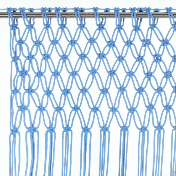 vidaXL Záclona macrame modrá 140x240 cm bavlna – Obrázok 3