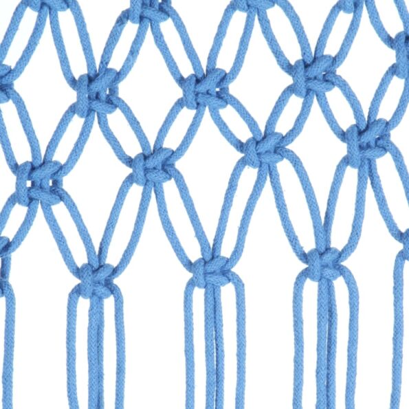 vidaXL Záclona macrame modrá 140x240 cm bavlna – Obrázok 4