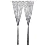 vidaXL Záclona macrame antracitová 140x240 cm bavlna