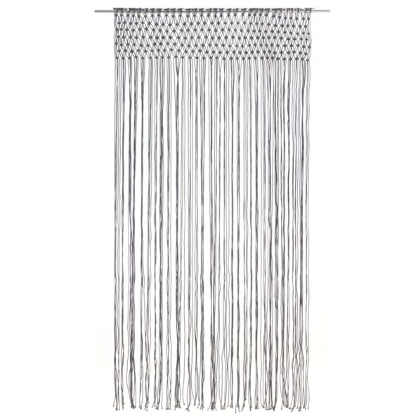 vidaXL Záclona macrame antracitová 140x240 cm bavlna – Obrázok 2