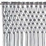 vidaXL Záclona macrame antracitová 140x240 cm bavlna – Obrázok 3