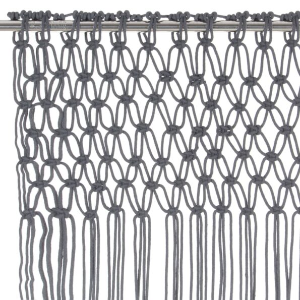 vidaXL Záclona macrame antracitová 140x240 cm bavlna – Obrázok 3
