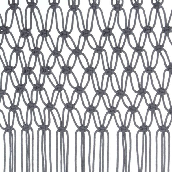 vidaXL Záclona macrame antracitová 140x240 cm bavlna – Obrázok 4