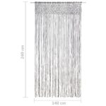 vidaXL Záclona macrame antracitová 140x240 cm bavlna – Obrázok 5