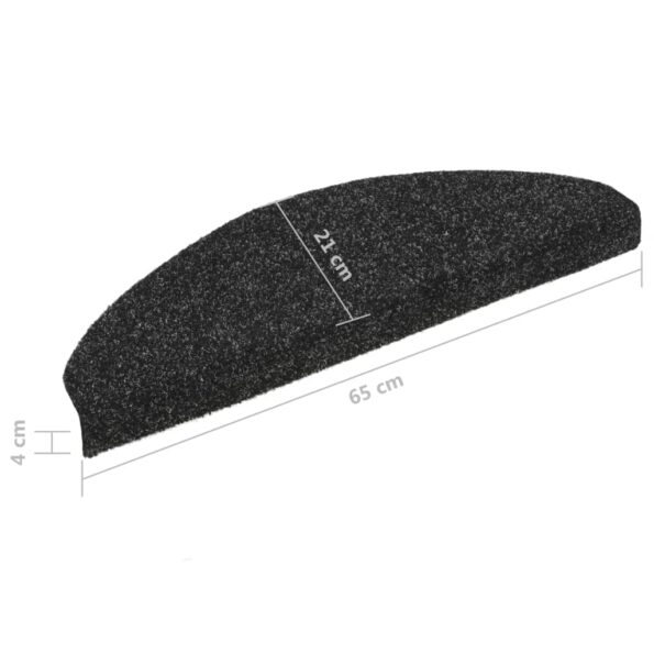 vidaXL Nášľapy na schody 5 ks čierne 65x21x4 cm vpichovaná textília – Obrázok 8