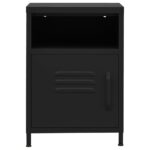 vidaXL Nočný stolík čierny 35x35x51 cm oceľ – Obrázok 3
