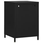vidaXL Nočný stolík čierny 35x35x51 cm oceľ – Obrázok 5