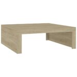 vidaXL Konferenčný stolík, dub sonoma 100x100x35 cm, kompozitné drevo – Obrázok 2