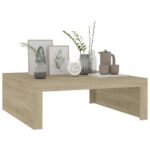 vidaXL Konferenčný stolík, dub sonoma 100x100x35 cm, kompozitné drevo – Obrázok 4