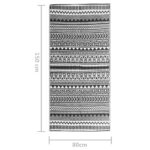 vidaXL Vonkajší koberec ARAKIL čierny 80x150 cm PP – Obrázok 7