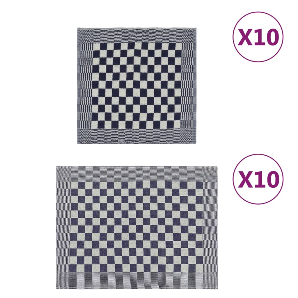 VXL8720286802205_a_en_hd_1.jpg vidaXL 20-dielna súprava uterákov modro-biela bavlna – Obrázok 1